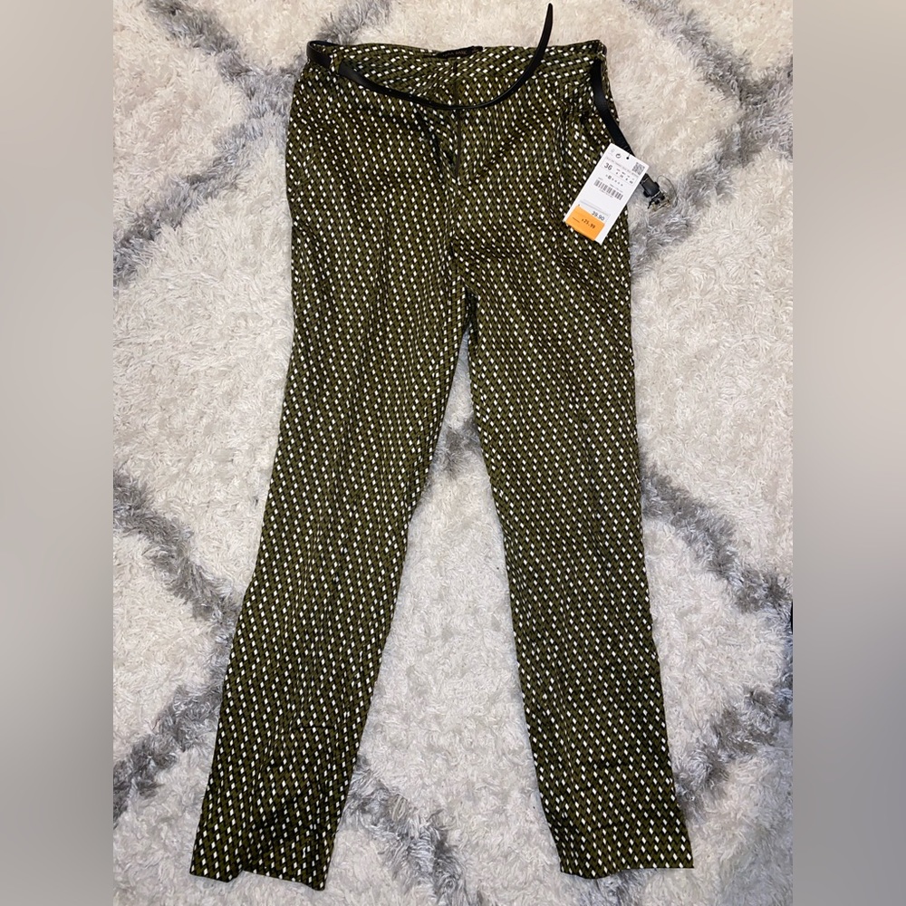 Zara Basic cotton stretch pants NWT